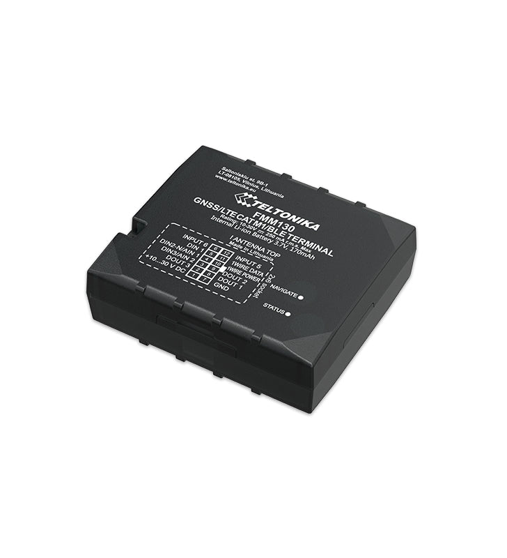 Teltonika FMM130LNXW01 | FMM130 Series GPS Tracker, Cat M1/GSM/GNSS/BLE, Internal Antennas, Backup Battery