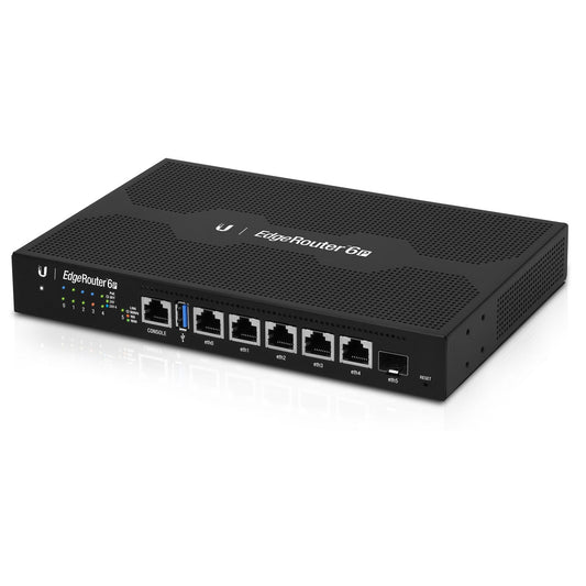 Ubiquiti ER-6P | 5-Port Gigabit Router, 1 SFP, 24V PoE Out, Quad-Core CPU