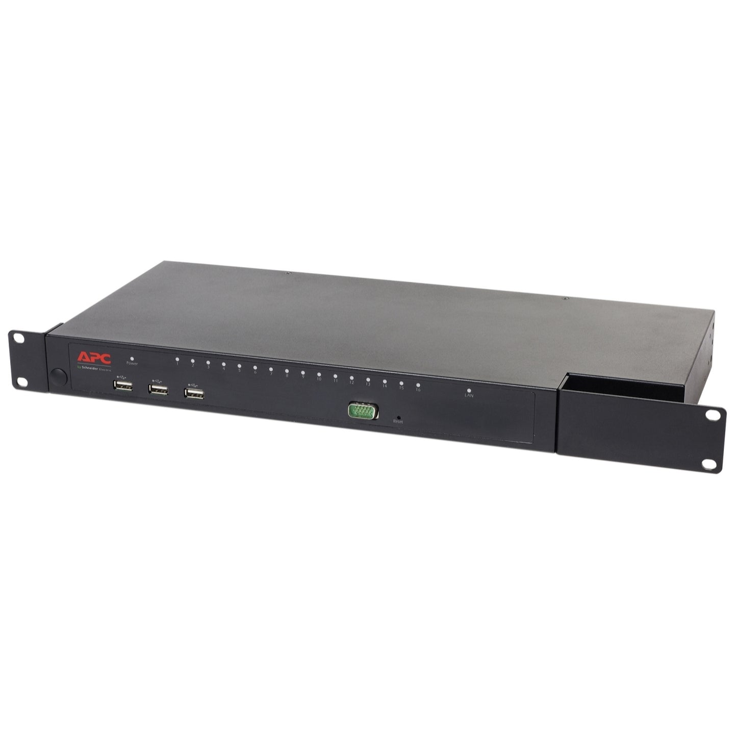 APC KVM1116R | APC NetShelter KVM 2G Switch, Digital/IP, 1 Remote/1 Local User, 16 Ports, Virtual Media, FIPS 140-2 Certified