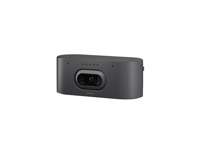 Logitech 960-001808 rally ai conference camera graphite black rectangular with central lens and green power light side indicator