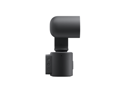 Black matte finish logitech rally ai camera pro ptz with cylindrical lens housing and control panel in graphite