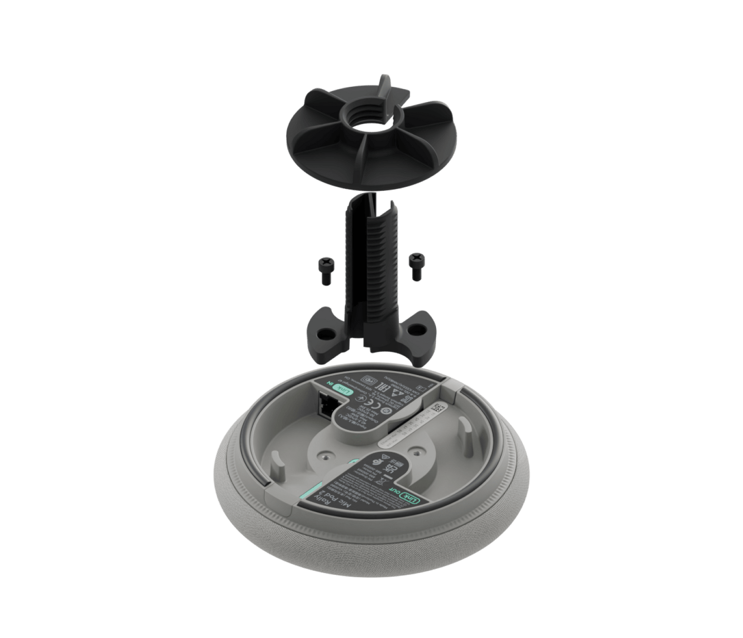 Logitech 952-000271 | Rally Mic Pod 2 Mount, Table/Ceiling, Graphite