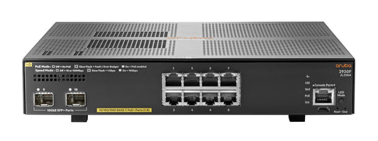 Aruba JL258A#ABG | 2930F 8G PoE+ 2SFP+ L3 Managed Switch, 1U, Grey
