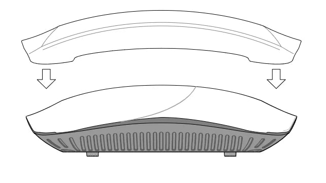 Aruba JW076A AP-325 snap-on cover, 20 pack, gray plastic curved top vented bottom