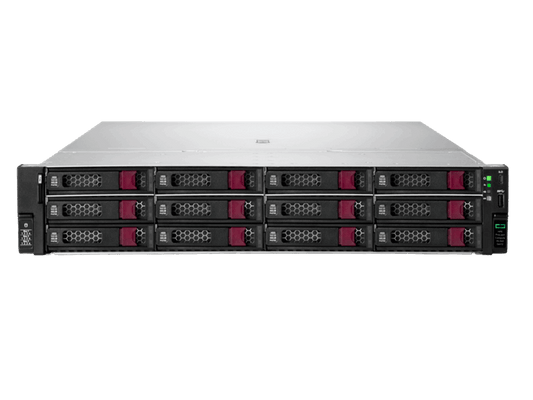 HPE ProLiant DL340 Gen12 silver server rack with black red SFF drive bays
