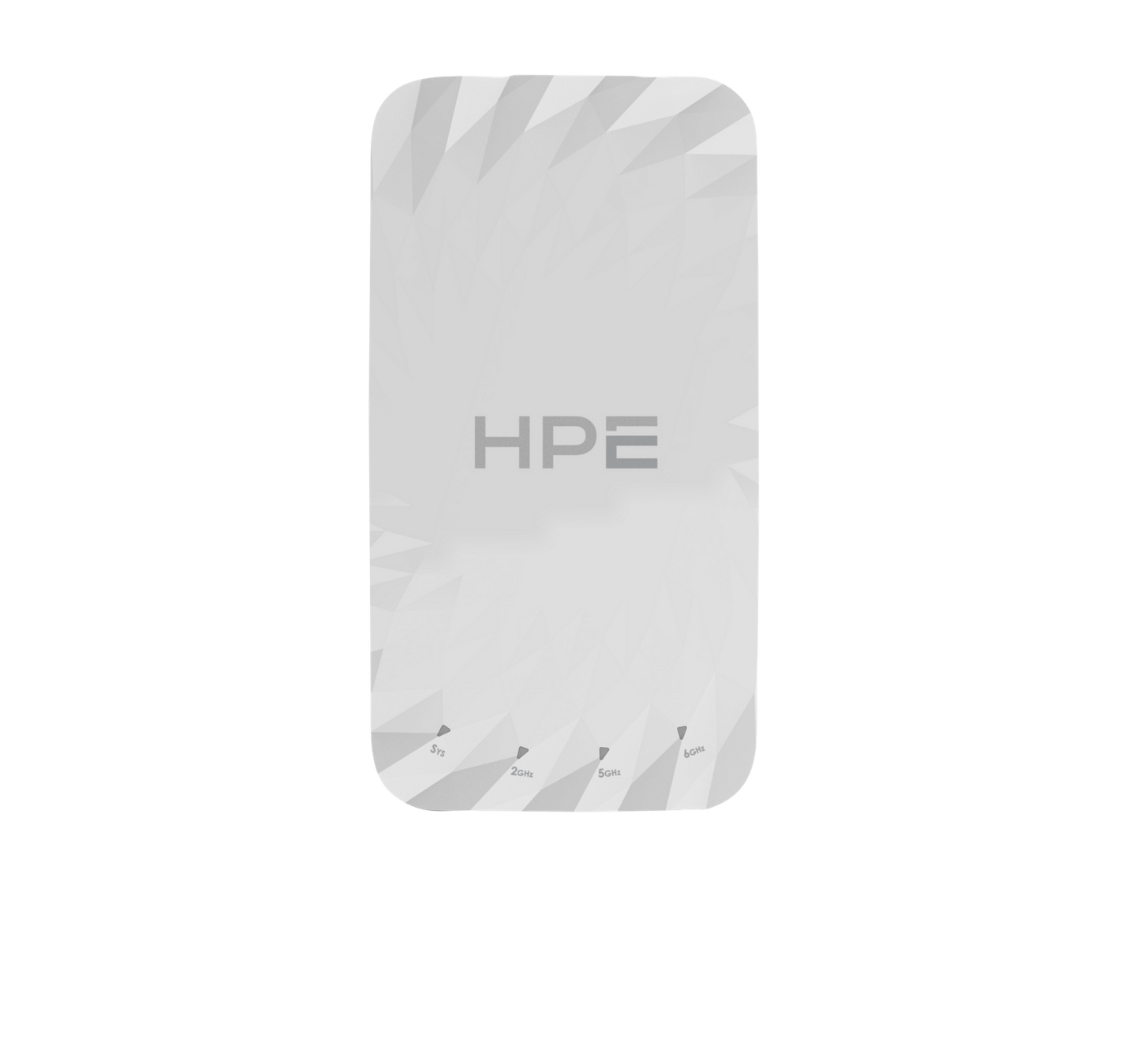 White hpe server enclosure with geometric pattern and gray branding for s6q67a ap 721h wi-fi 7 hospitality access point