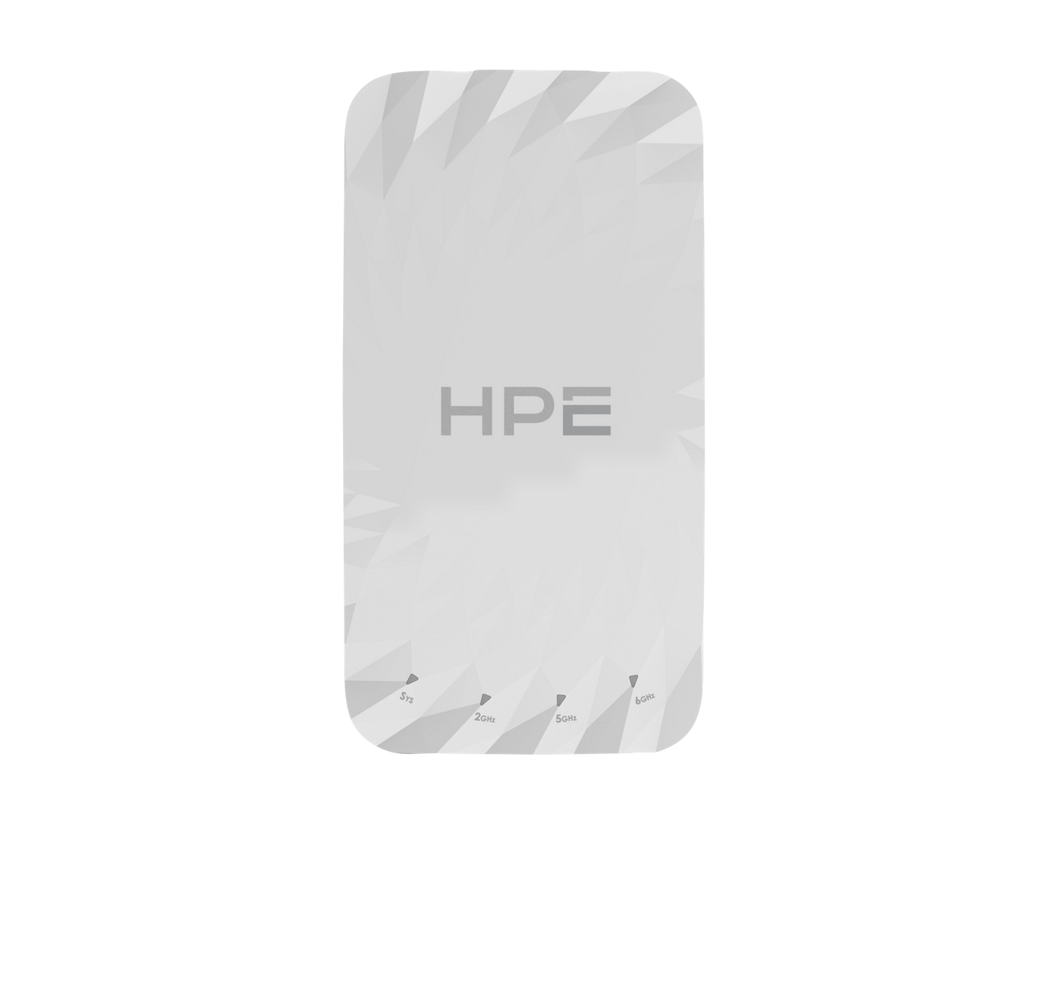 White hpe server enclosure with geometric pattern and gray branding for s6q67a ap 721h wi-fi 7 hospitality access point