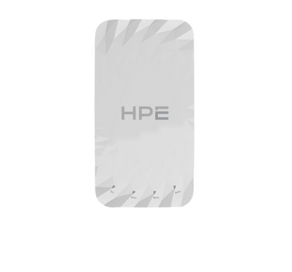 White hpe server enclosure with geometric pattern and gray branding for s6q67a ap 721h wi-fi 7 hospitality access point