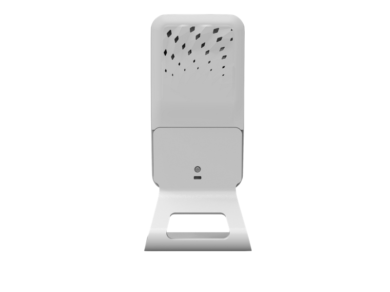White plastic wall-mounted hpe s6q67a ap-721h wi-fi 7 2x2 hospitality access point with perforated grille and minimalist design