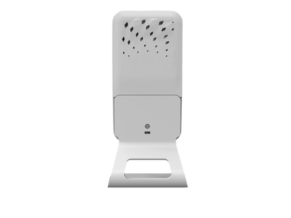 White plastic wall-mounted hpe s6q67a ap-721h wi-fi 7 2x2 hospitality access point with perforated grille and minimalist design