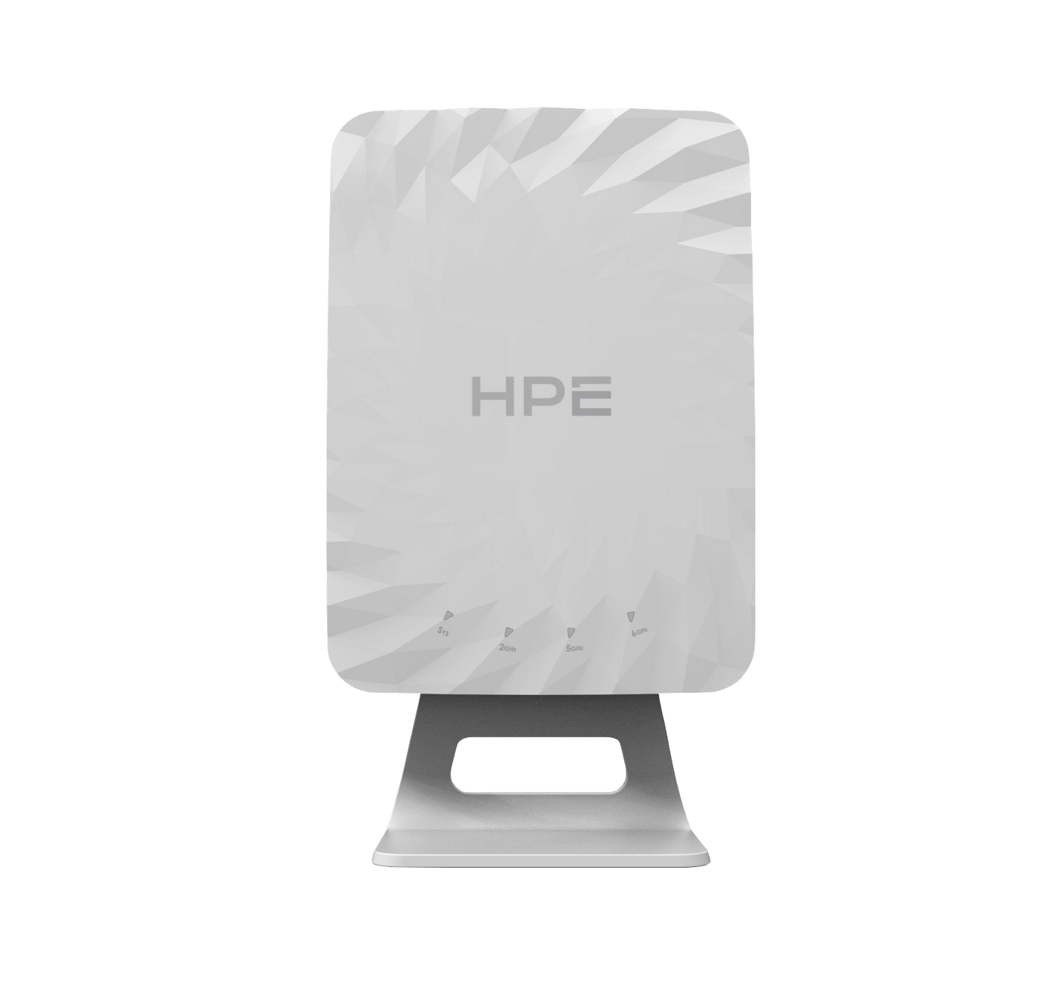 White hpe s6q76a ap-723h wi-fi 7 triband wall-plate hospitality access point with sleek angular textured design