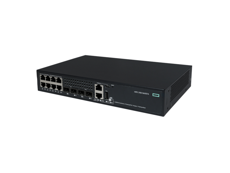 HPE S6X57A | CW 2150 8-Port Gigabit PoE+ Switch, 125W, 2x SFP + 2x SFP+ 10G