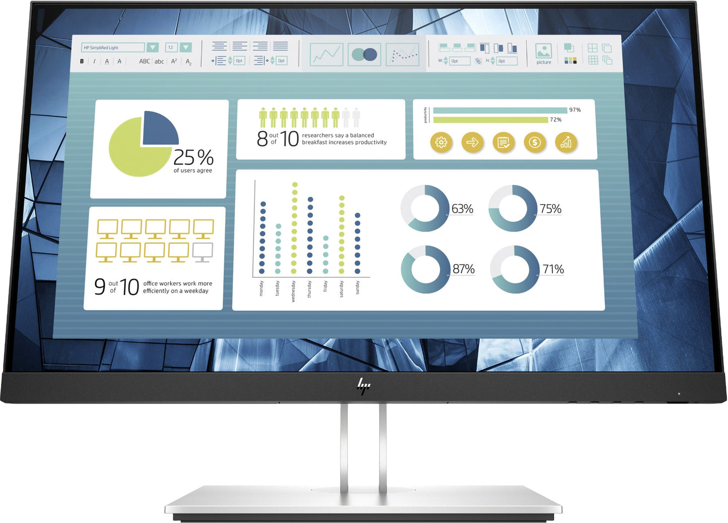 HP MOHP9VH72AA | E-Series, E22 G4 21.5" Full HD Monitor, 1920 x 1080, LCD