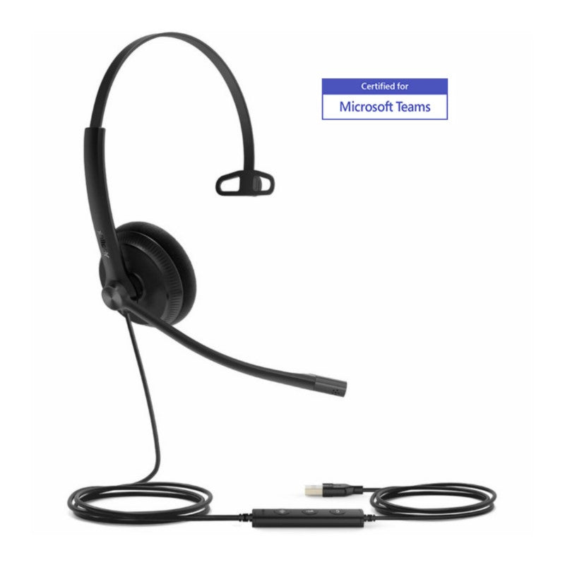 Yealink UH34-L-M-MS | UH34-LITE MS Mono Headset, Noise Cancelling Mic, USB-A
