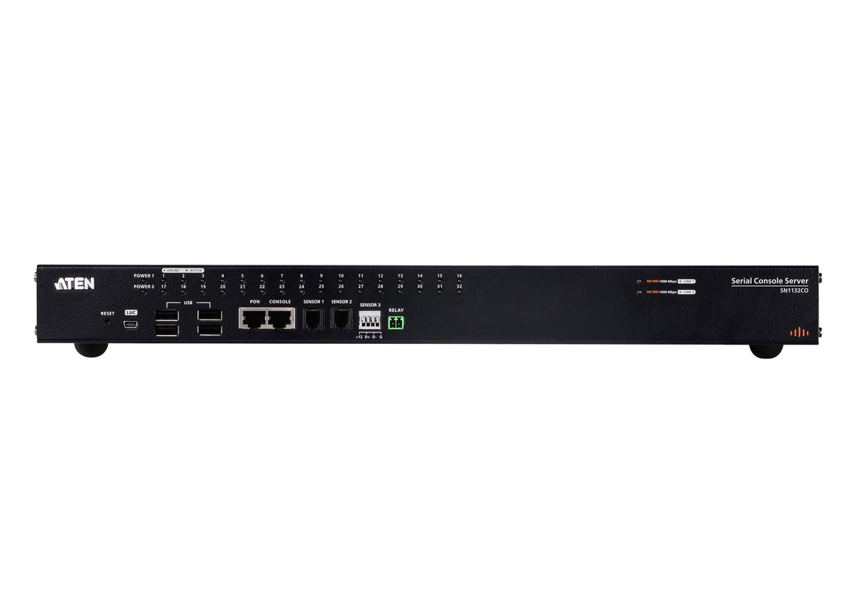 ATEN SN1132CO-AX-U | SN11xxCO 32-Port Serial Console Server, Dual Power, SFP