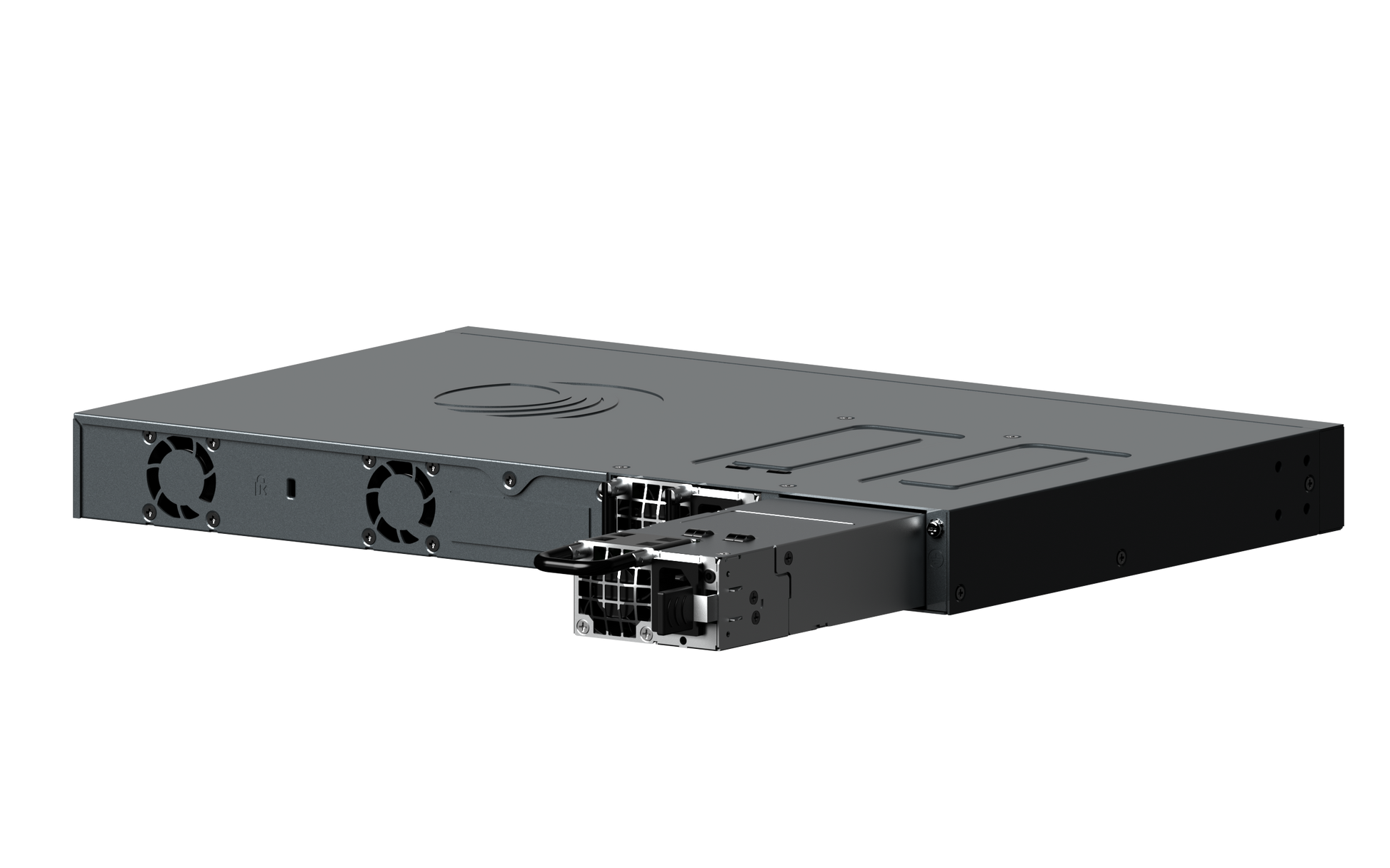 Cambium cnMatrix EX3028R-P black metal rack with side fans and ports