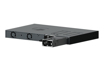 Cambium cnMatrix EX3028R-P black metal rack with side fans and ports