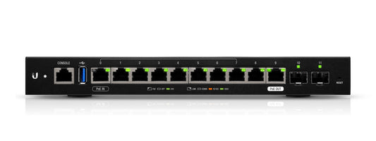 Ubiquiti ER-12 | 10-Port Gigabit Router, 2 SFP, 24V PoE, 1GHz Quad-Core CPU