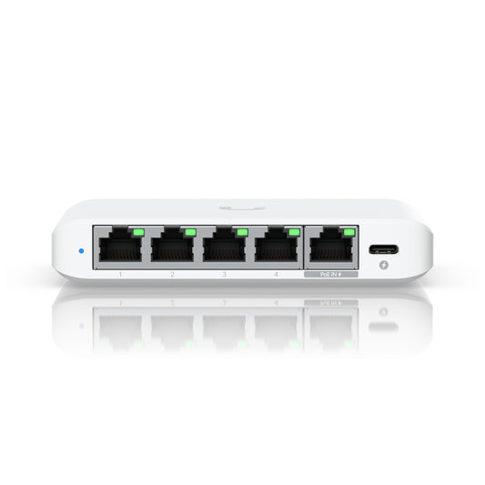 Ubiquiti USW-FLEX-2.5G-5 | UniFi Flex Mini 2.5G Managed Switch, 5 x 2.5GbE Ports, PoE, Desktop