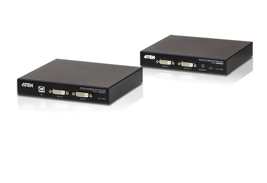 ATEN CE624-AT-U | ATEN CE Series, CE624 Dual-View DVI HDBaseT 2.0 KVM Extender, USB 2.0, 100 m, PoC