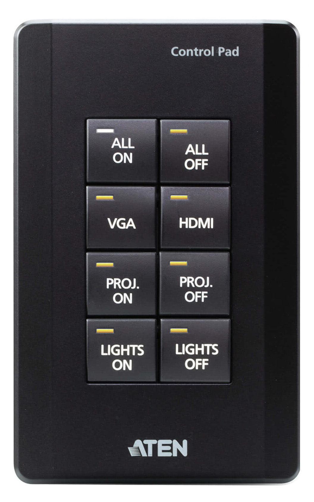 ATEN VK01001-AT | VK01001 8-Button Control Pad, 1-Gang US, 2 x RS-232, 2 x Relay, 1 x Digital I/O, Ethernet