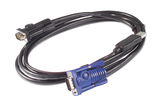 APC AP5253 | APC KVM USB Cable 6 ft (1.8 m) for NetShelter KVM Switches, Racks and Accessories, LCD Monitors and KVM Switches