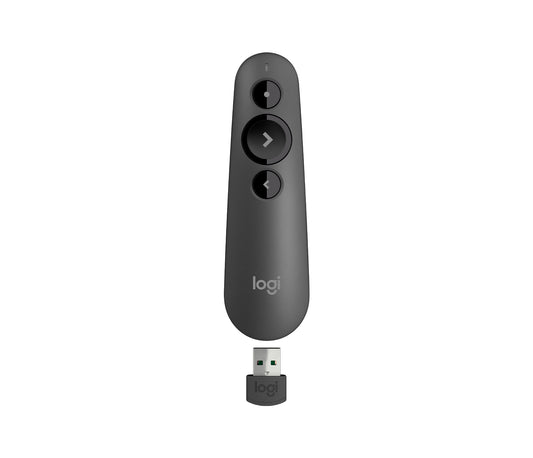 Logitech 910-006521 | R500s Wireless Presenter, Bluetooth/RF, Red Laser, Graphite