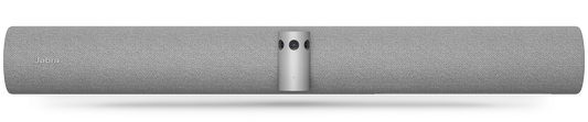 Jabra P50 gray fabric-covered soundbar with silver center module