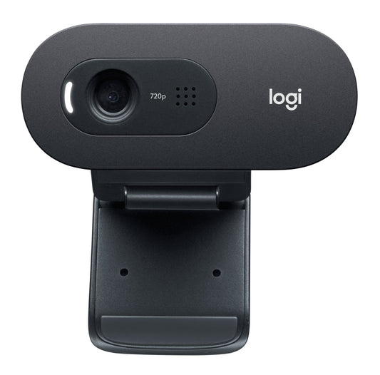 Logitech 960-001372 | C505e Webcam, 720p HD, USB, Auto Light Correction, Built-in Mic