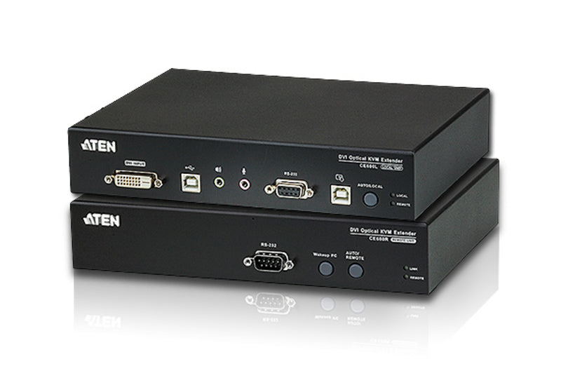 ATEN CE690-AT-U | CE690 DVI USB Optical KVM Extender, 1920 x 1200, up to 20 km