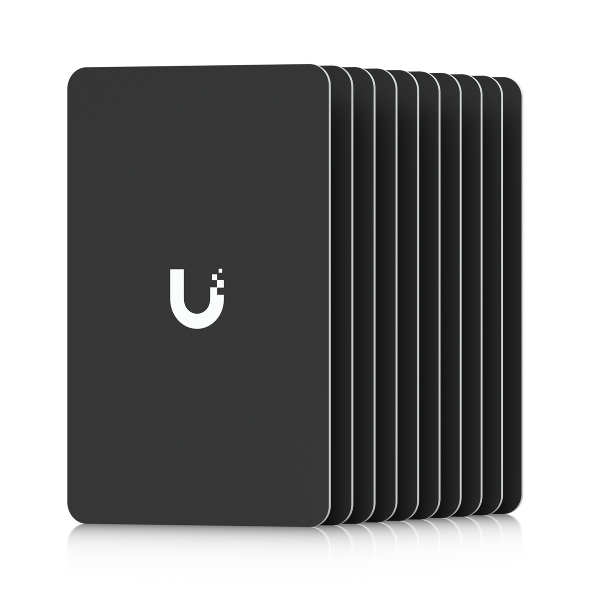 Black rectangular u-shaped ubiquiti ua-g3-sk-elevator access control device with white logo made of matte plastic
