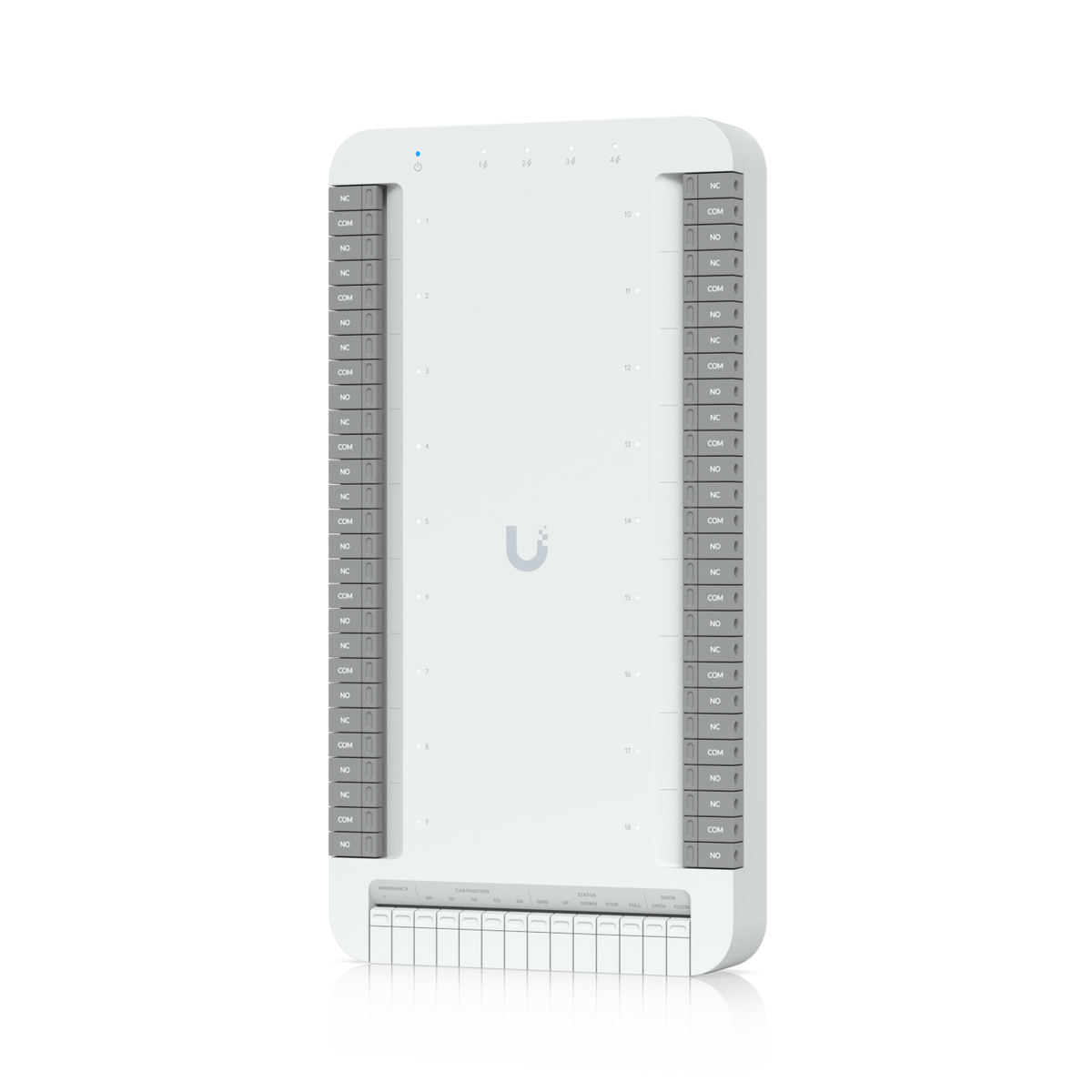 White ubnt uplink wireless access point with gray port labels and sleek design for ubiquiti ua-g3-sk-elevator starter kit