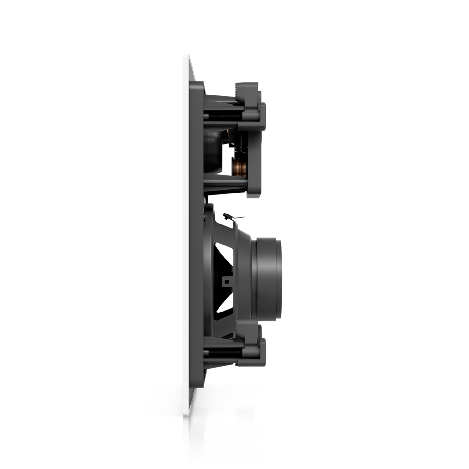 Ubiquiti uacc in wall speaker black and white inlay with sleek modern design 6.5 inch 2 way 130w 8 ohm
