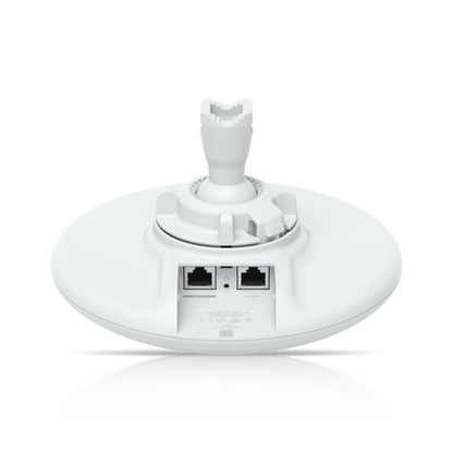 Ubiquiti UniFi Dream Device Bridge Pro white circular wireless access point rear view