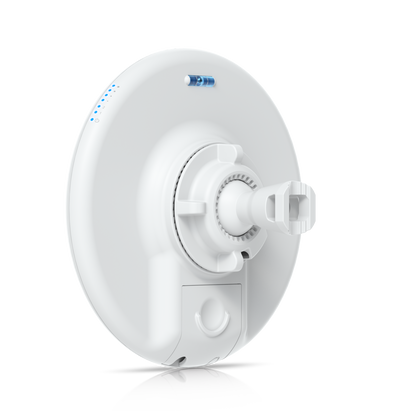 Ubiquiti UniFi UDB-Pro-AU white circular wireless access point with blue LEDs