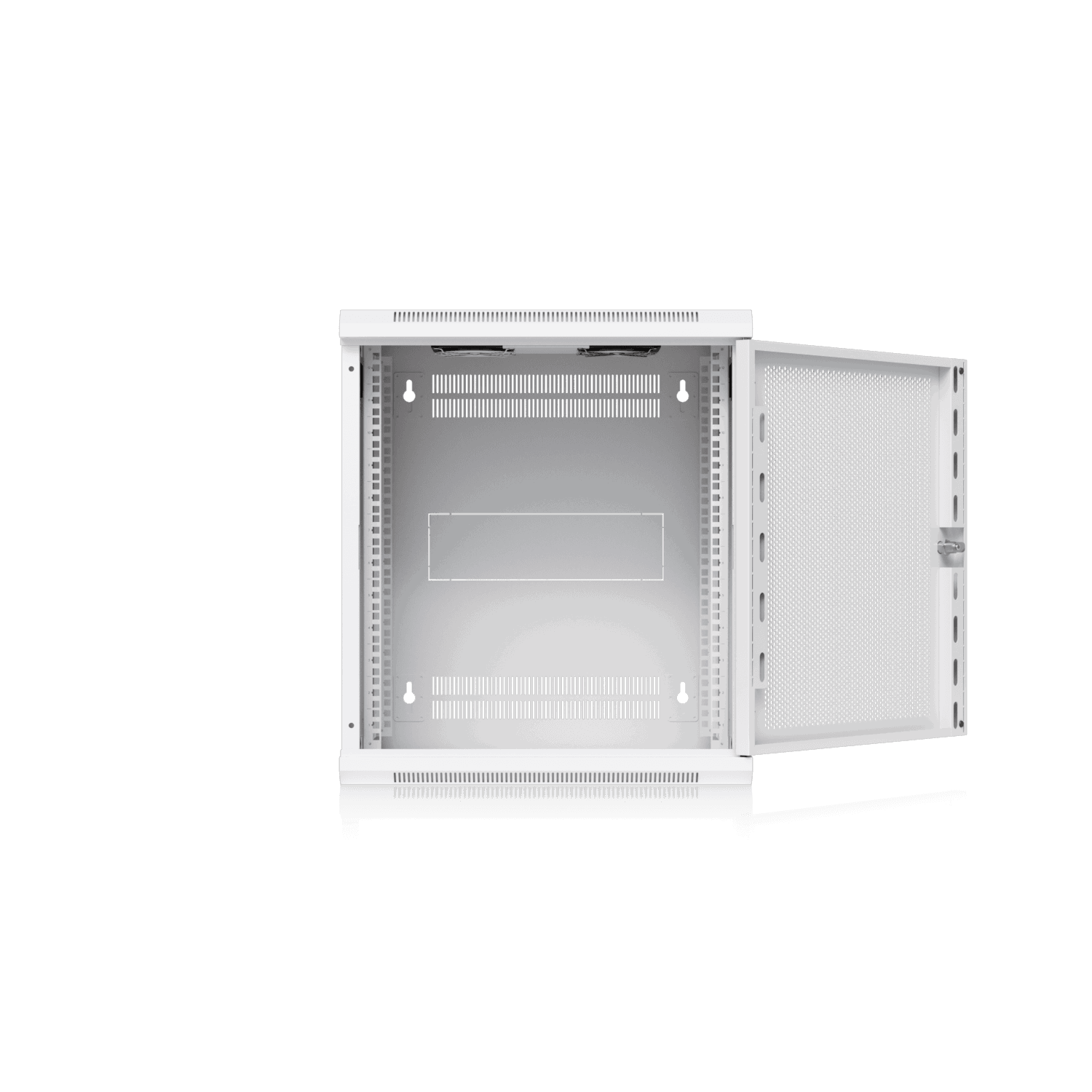 Ubiquiti UACC-Rack-12U-Wall-450-P white 12U wall-mount server rack with perforated door