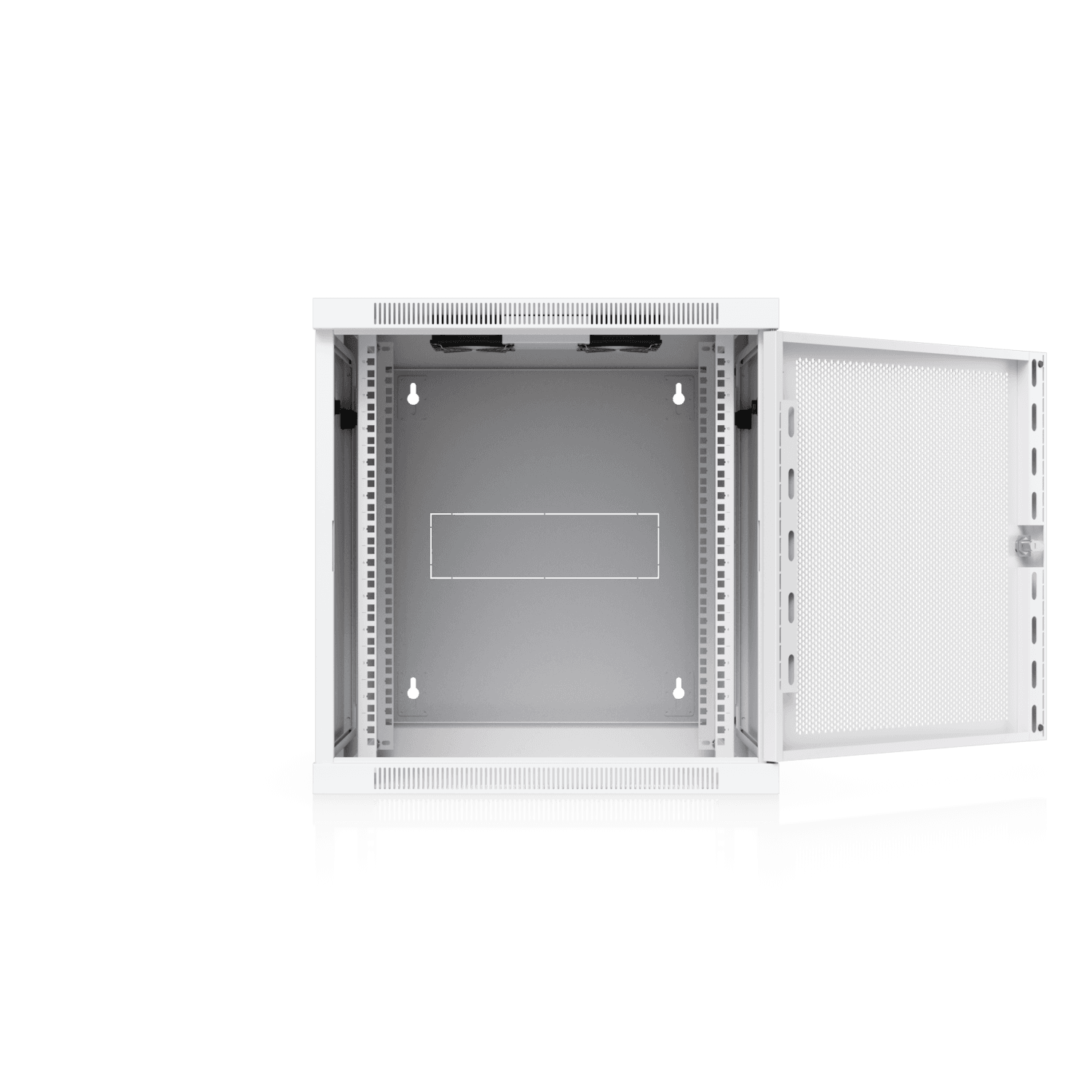 Ubiquiti UACC-Rack-12U-Wall-SW-P 12U white wall-mount server rack with perforated door