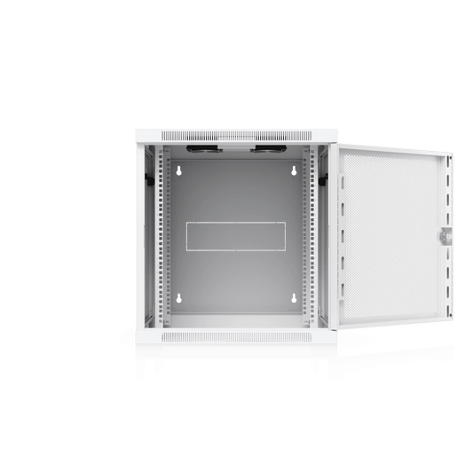 Ubiquiti UACC-Rack-12U-Wall-SW-P 12U white wall-mount server rack with perforated door