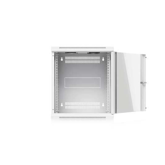 Ubiquiti UACC-Rack-12U-Wall-450-G white 12U wall mount server rack with glass door