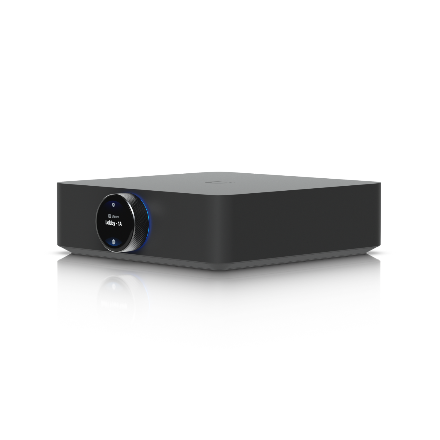 Ubiquiti UPL-AMP-B PowerAmp Home lobby model with blue backlit controls