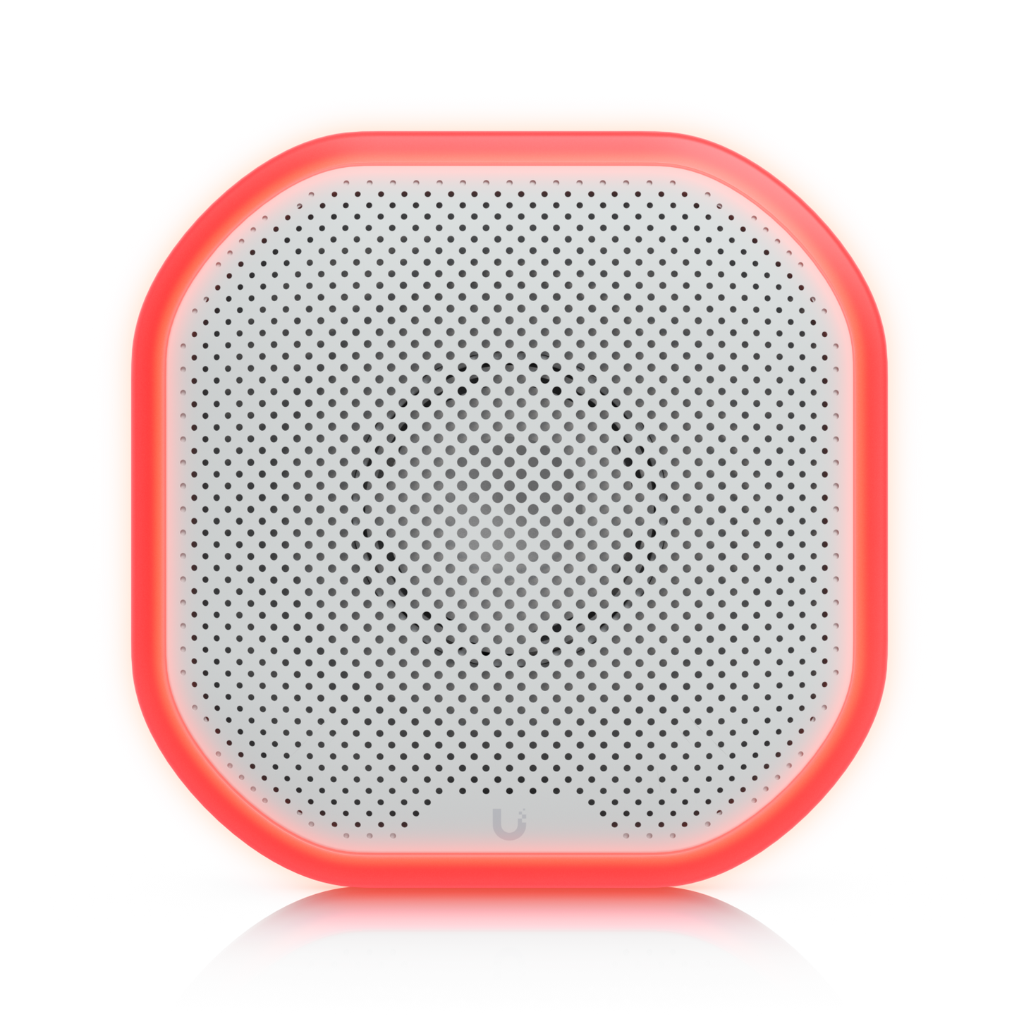 Ubi ubiquiti usl-siren unifi protect superlink siren portable orange and white speaker with perforated grille design