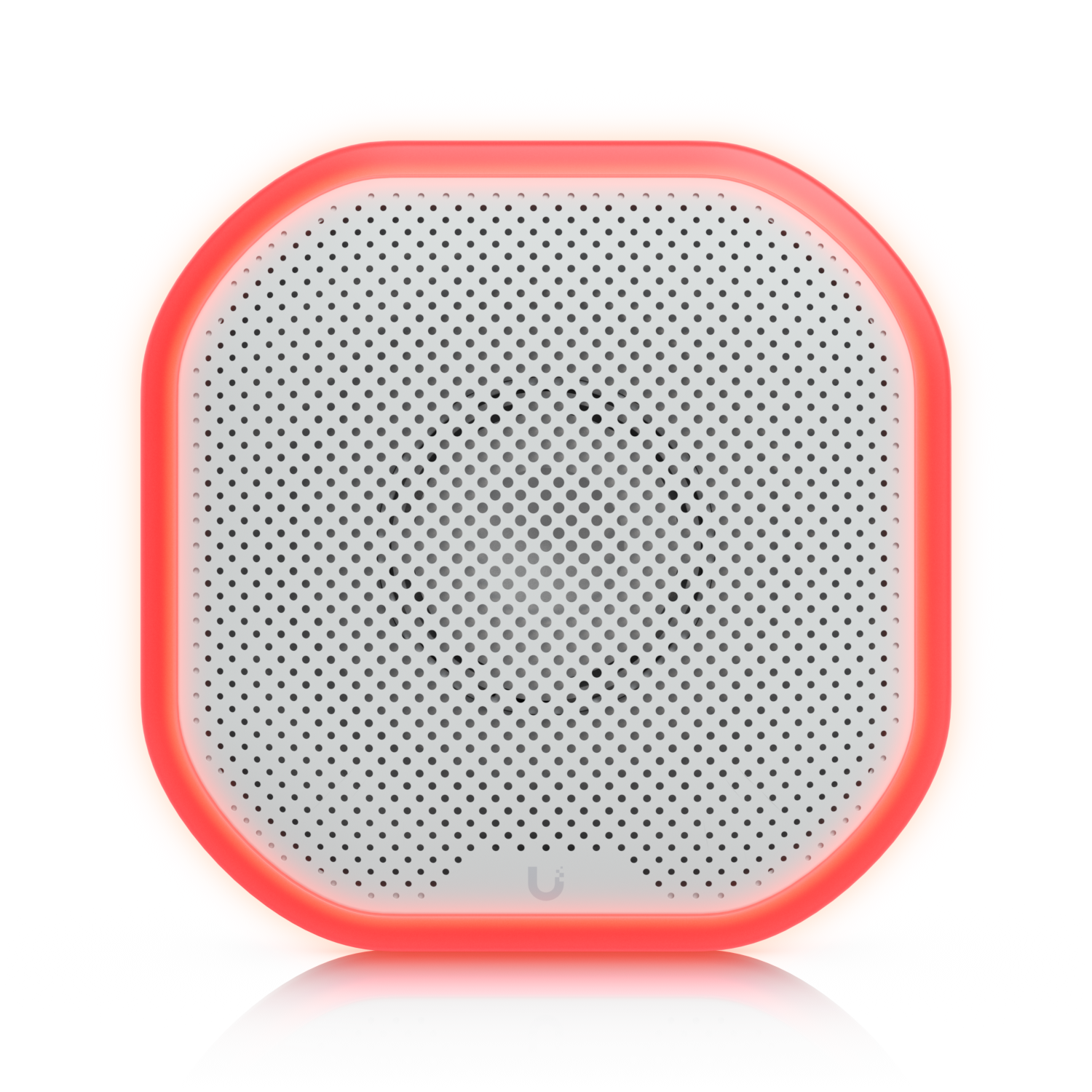 Ubi ubiquiti usl-siren unifi protect superlink siren portable orange and white speaker with perforated grille design