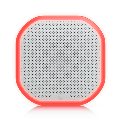 Ubi ubiquiti usl-siren unifi protect superlink siren portable orange and white speaker with perforated grille design