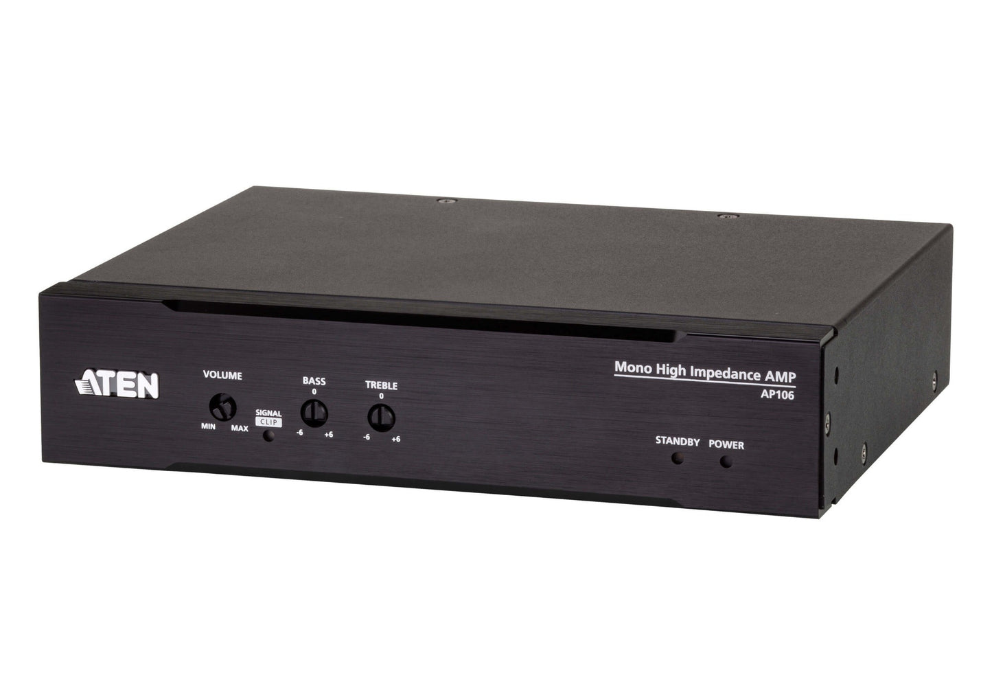 ATEN AP106-AT-U | AP106 Series 60W Mono High-Impedance Amplifier, 2-Band EQ (Black)