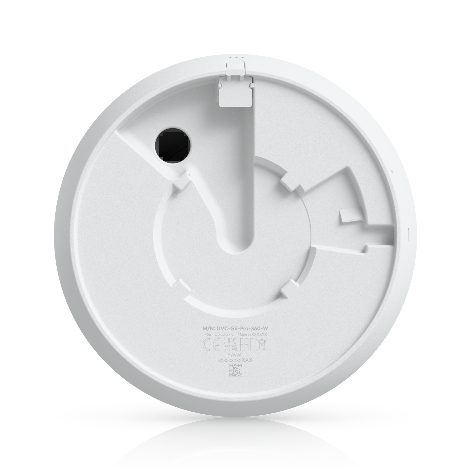 Ubiquiti UVC-G6-Pro-360-W white circular sterilizer with sleek molded plastic design