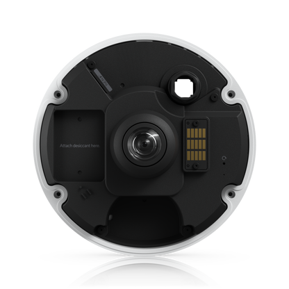 Back of Ubiquiti UVC-G6-Pro-360-W G6 Pro 360 camera with desiccant compartment