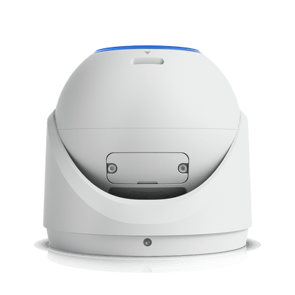 Ubiquiti UniFi Protect G6 Pro Turret white spherical camera with blue accent