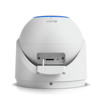 Rear view of Ubiquiti UniFi Protect G6 Pro Turret Camera with ports and SD slot