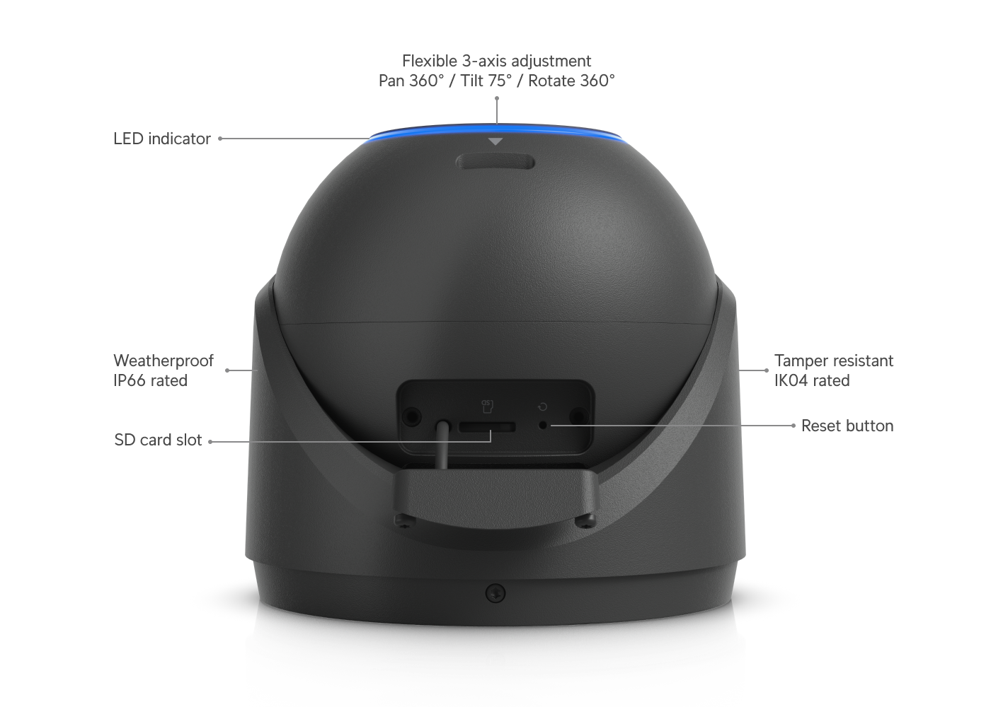 Ubiquiti UVC-G6-Pro-Turret-B | UniFi Protect G6 Pro Turret 4K Zoom Camera, PoE (Black)