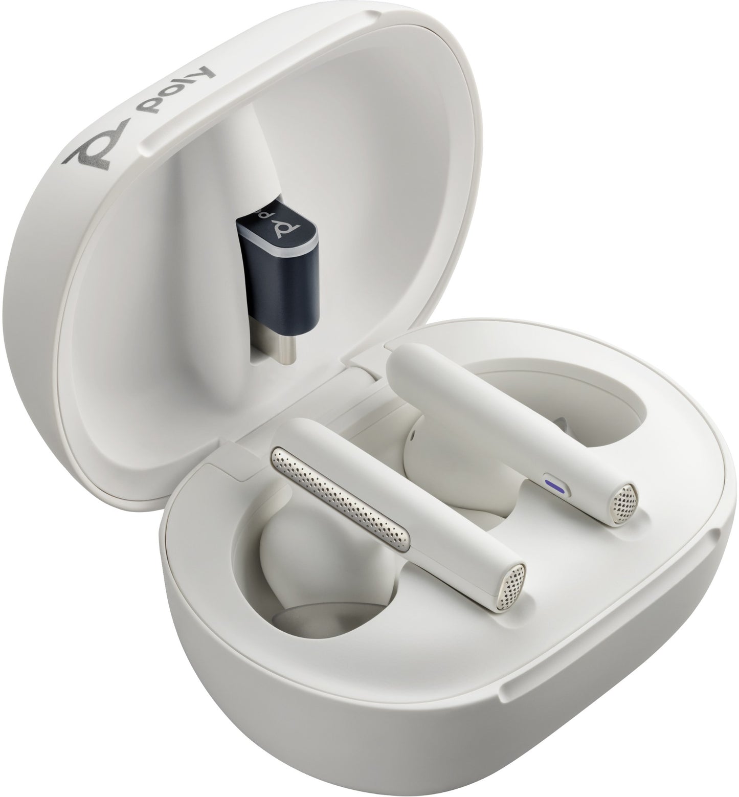 HP 8L5B1AA | Poly Voyager Free 60/60+ White Earbuds, Noise-Cancelling, Wireless